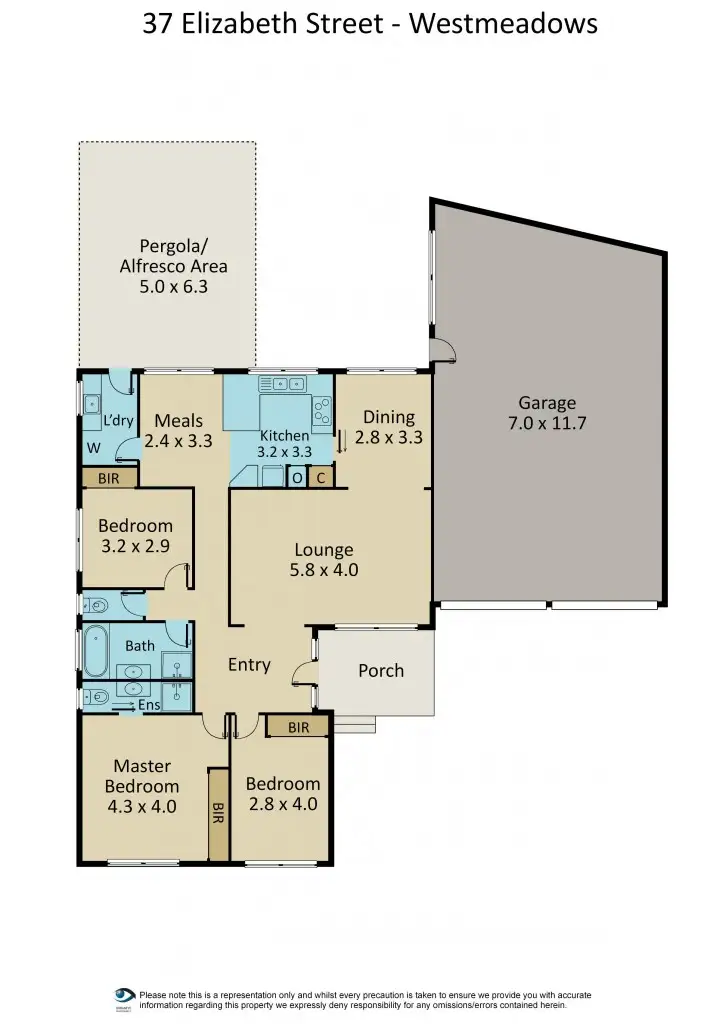 Floorplan of Homely house listing, 37 Elizabeth Street, Westmeadows VIC 3049
