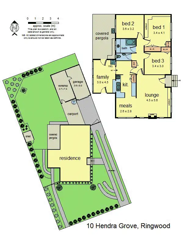 Floorplan of Homely house listing, 10 Hendra Grove, Ringwood VIC 3134