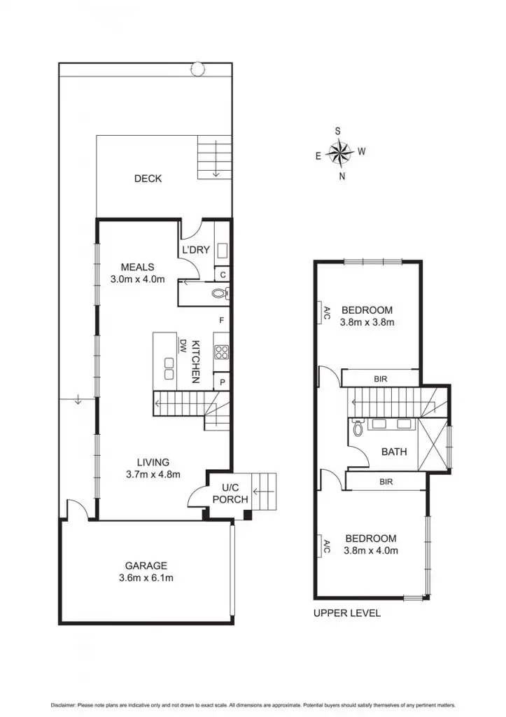 Floorplan of Homely townhouse listing, 2/23 Parkstone Avenue, Pascoe Vale South VIC 3044