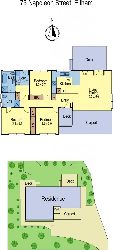 Floorplan of Homely house listing, 75 Napoleon Street, Eltham VIC 3095