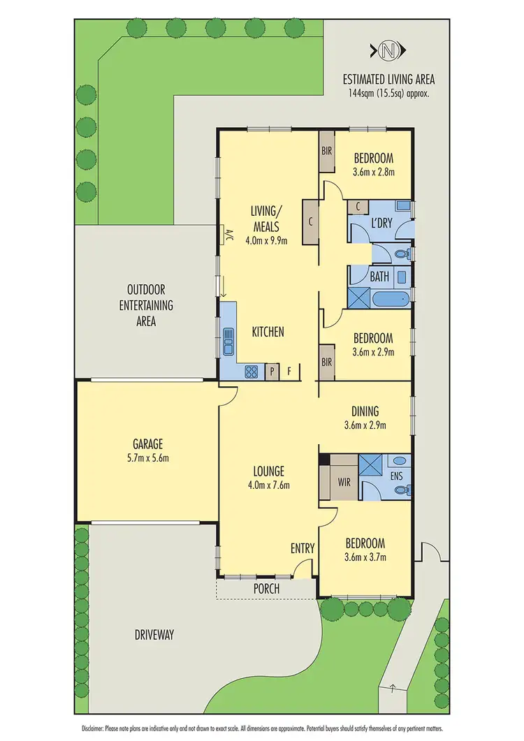 Floorplan of Homely house listing, 4 Baan Close, Fawkner VIC 3060