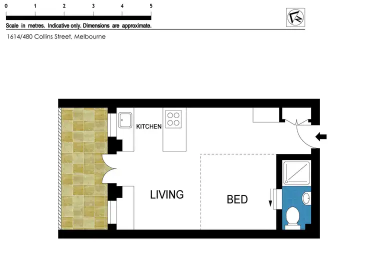 Floorplan of Homely apartment listing, 1614/480 Collins St, Melbourne VIC 3000