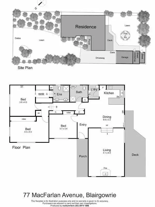 Floorplan of Homely house listing, 77 Macfarlan Avenue, Blairgowrie VIC 3942