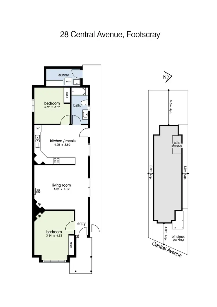 Floorplan of Homely house listing, 28 Central Avenue, Footscray VIC 3011