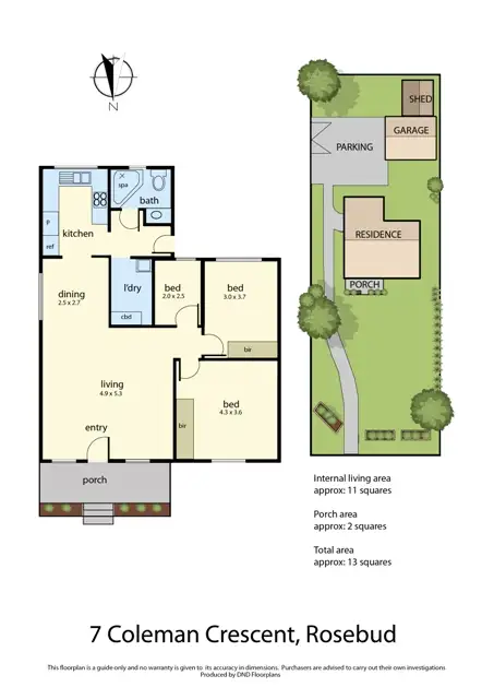 Floorplan of Homely house listing, 7 Coleman Crescent, Rosebud West VIC 3940