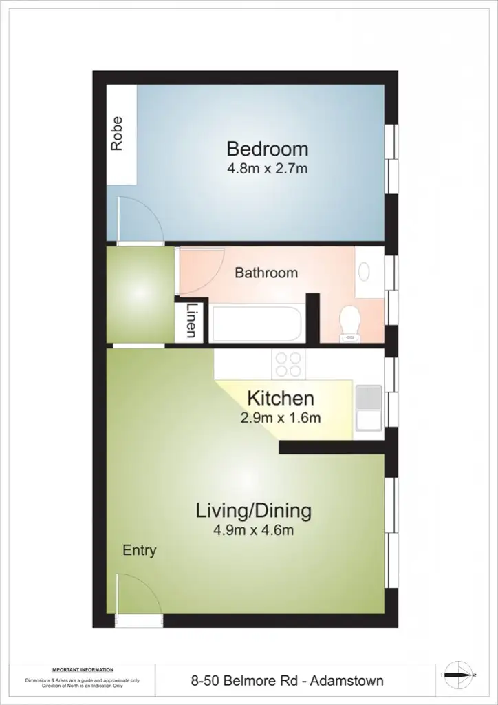 Floorplan of Homely unit listing, 8/50 Belmore Street, Adamstown NSW 2289