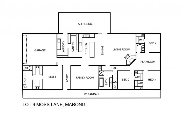 Floorplan of Homely house listing, 23 Moss Lane, Marong VIC 3515