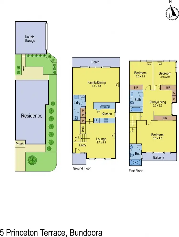 Floorplan of Homely house listing, 5 Princeton Terrace, Bundoora VIC 3083