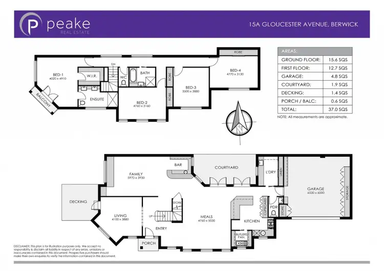 Floorplan of Homely townhouse listing, 15a Gloucester Avenue, Berwick VIC 3806