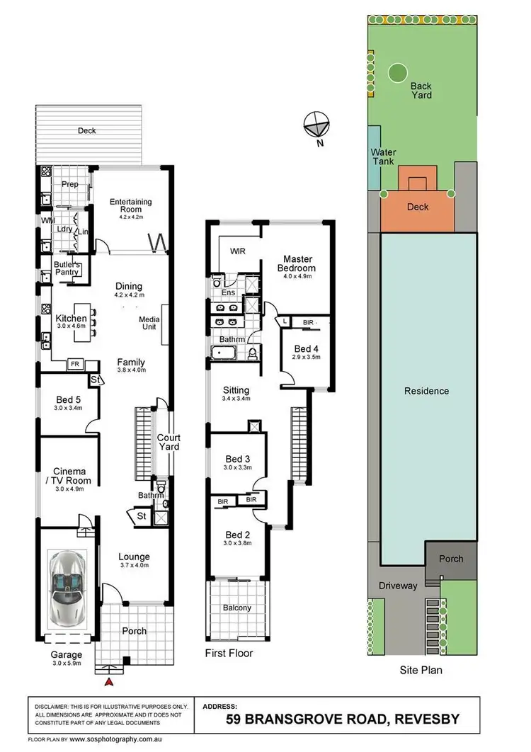 Floorplan of Homely semi-detached listing, 59 Bransgrove Road, Revesby NSW 2212
