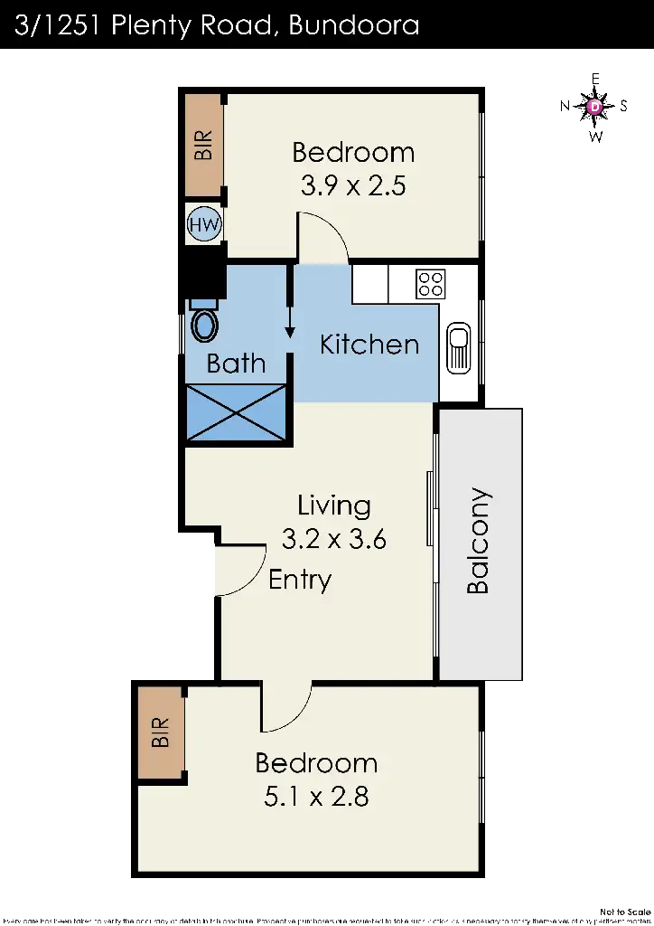 Floorplan of Homely apartment listing, 3/1251 Plenty Road, Bundoora VIC 3083