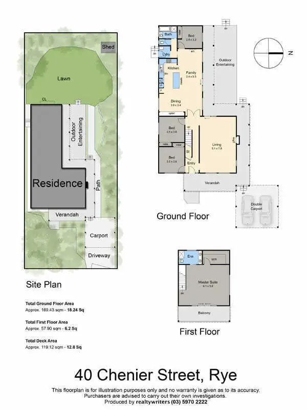 Floorplan of Homely house listing, 40 Chenier Street, Rye VIC 3941