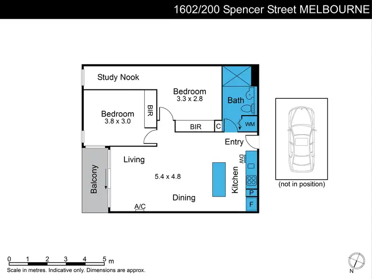 Floorplan of Homely apartment listing, 1602/200 Spencer Street, Melbourne VIC 3000