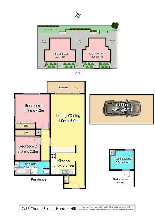 Floorplan of Homely apartment listing, 7/16 Church Street, Hunters Hill NSW 2110
