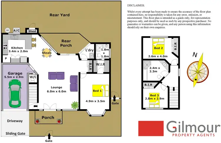 Floorplan of Homely semi-detached listing, 32 Bowden Street, North Parramatta NSW 2151