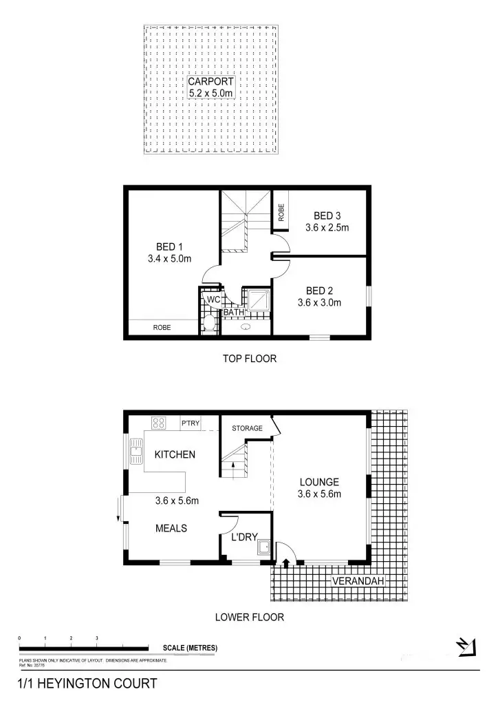 Floorplan of Homely house listing, 1/1 Heyington Place, Strathdale VIC 3550