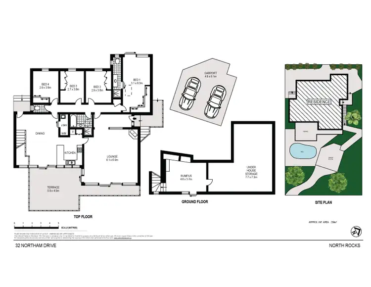 Floorplan of Homely house listing, 32 Northam Drive, North Rocks NSW 2151