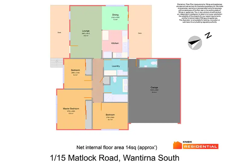 Floorplan of Homely unit listing, 1/15 Matlock Road, Wantirna South VIC 3152