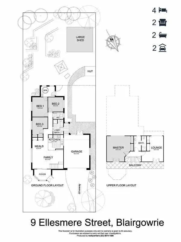 Floorplan of Homely house listing, 9 Ellesmere Street, Blairgowrie VIC 3942