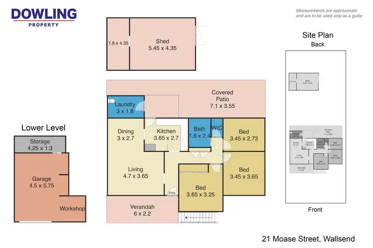 Floorplan of Homely house listing, 21 Moase Street, Wallsend NSW 2287