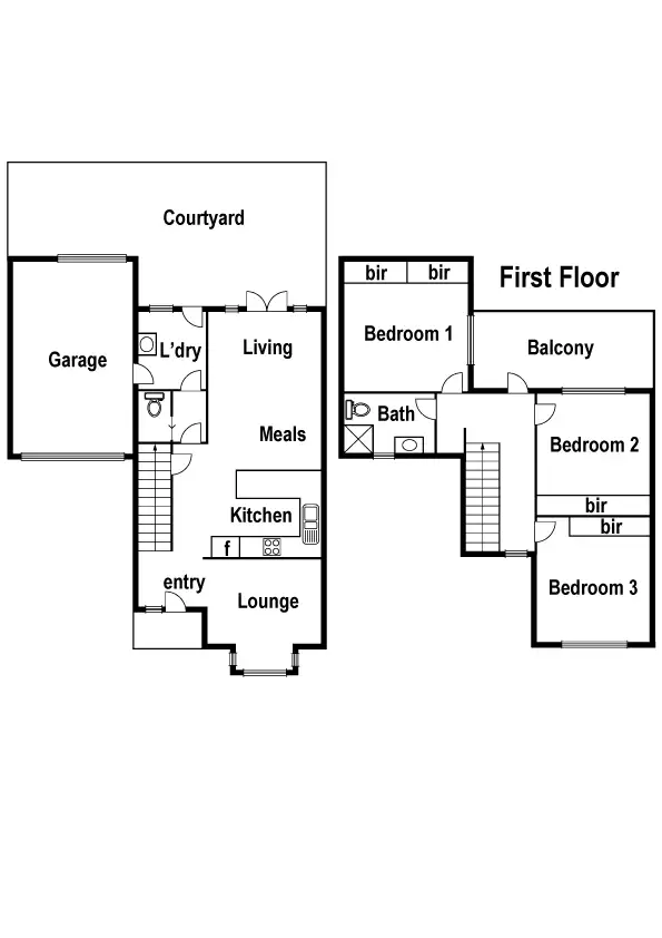 Floorplan of Homely townhouse listing, 5/84-86 Pine Street, Reservoir VIC 3073