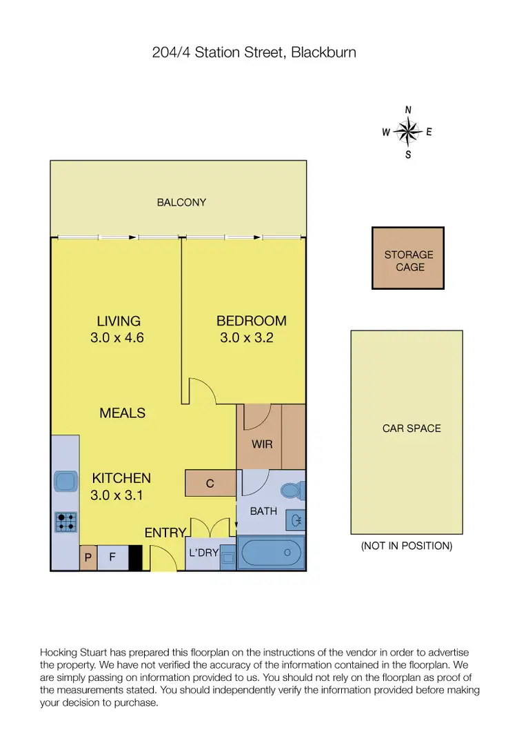 Floorplan of Homely apartment listing, 204/4 Station Street, Blackburn VIC 3130