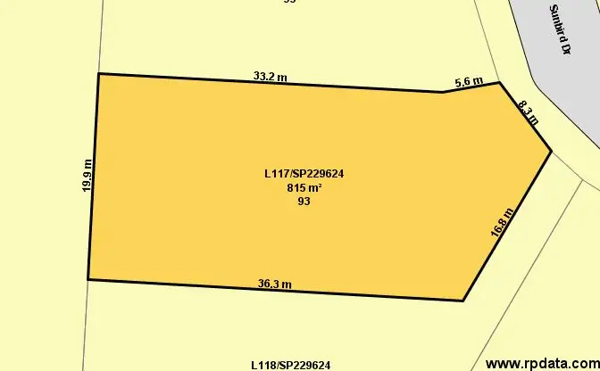 Floorplan of Homely land listing, LOT 117/93 Sunbird Drive, Woree QLD 4868