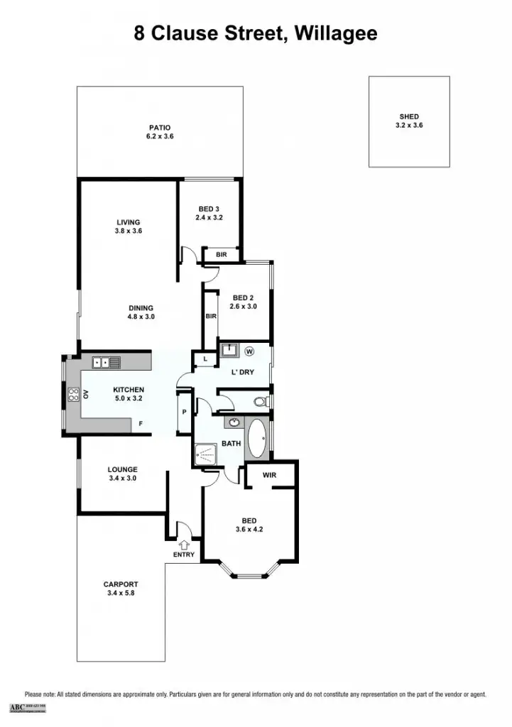 Floorplan of Homely house listing, 8 Clause St, Willagee WA 6156