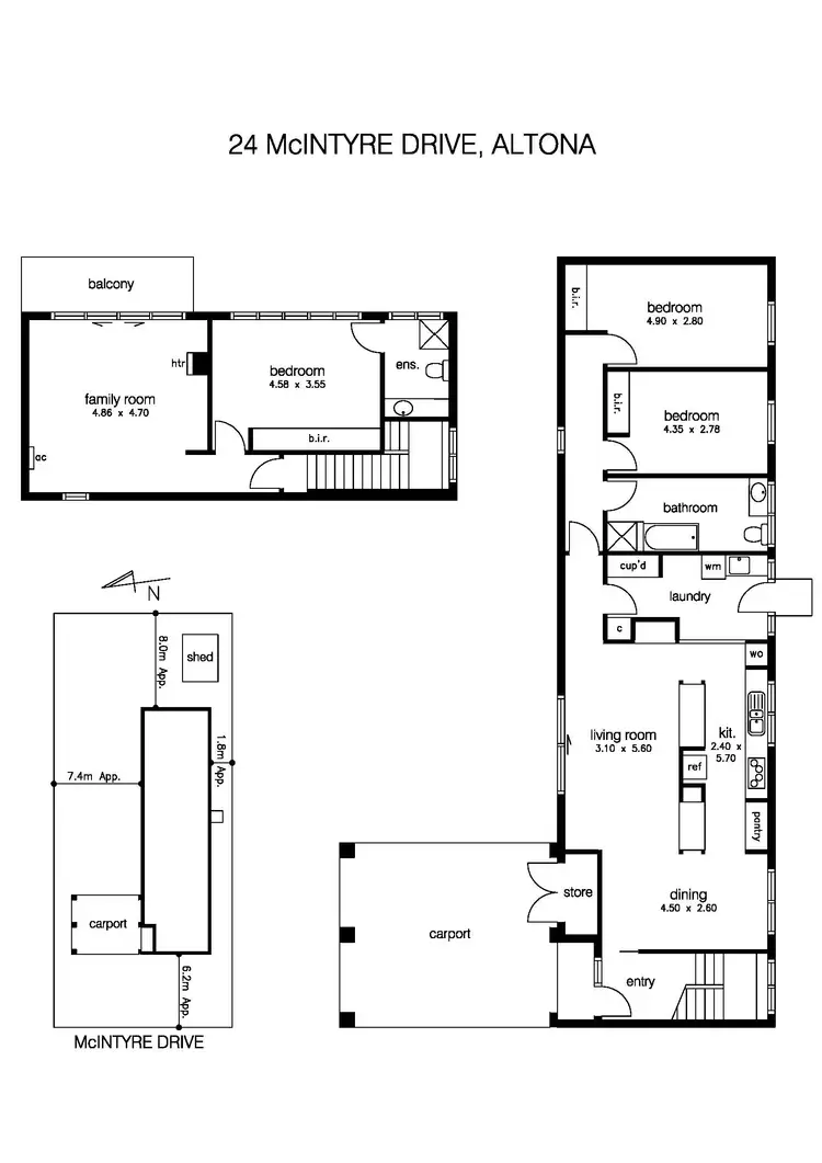 Floorplan of Homely house listing, 24 McIntyre Drive, Altona VIC 3018