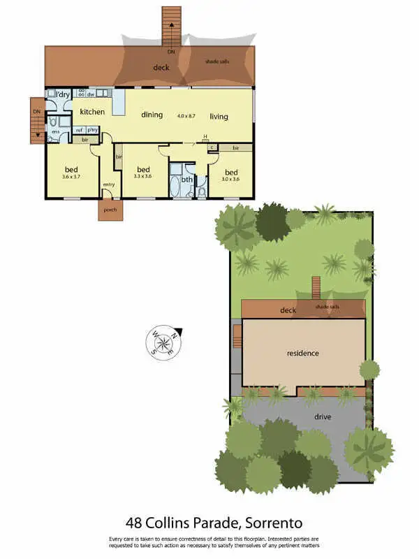 Floorplan of Homely house listing, 48 Collins Parade, Sorrento VIC 3943