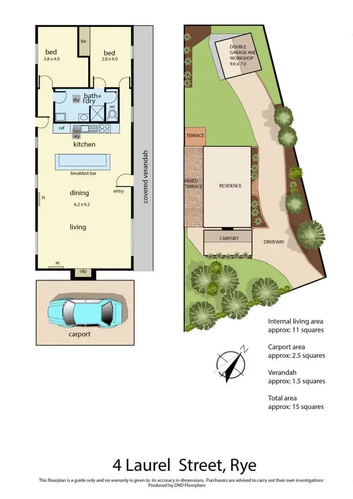 Floorplan of Homely house listing, 4 Laurel Street, Rye VIC 3941
