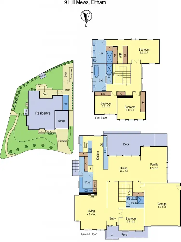 Floorplan of Homely house listing, 9 Hill Mews, Eltham VIC 3095