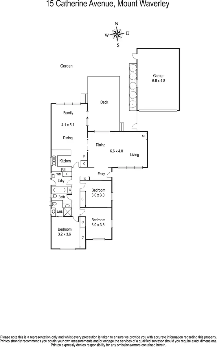 Floorplan of Homely house listing, 15 Catherine Avenue, Mount Waverley VIC 3149