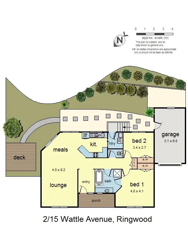 Floorplan of Homely unit listing, 2/15 Wattle Avenue, Ringwood VIC 3134
