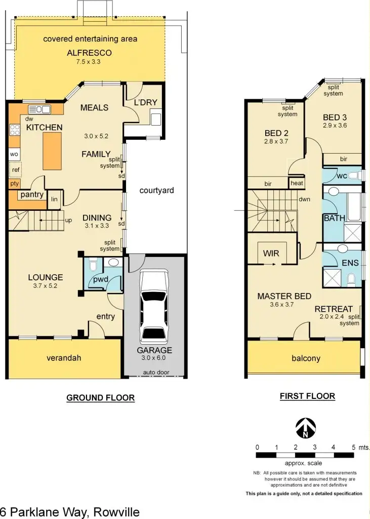 Floorplan of Homely townhouse listing, 6 Parklane Way, Rowville VIC 3178