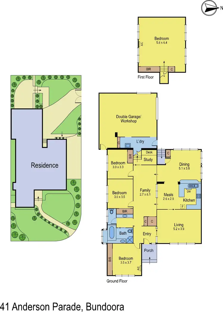 Floorplan of Homely house listing, 41 Anderson Parade, Bundoora VIC 3083