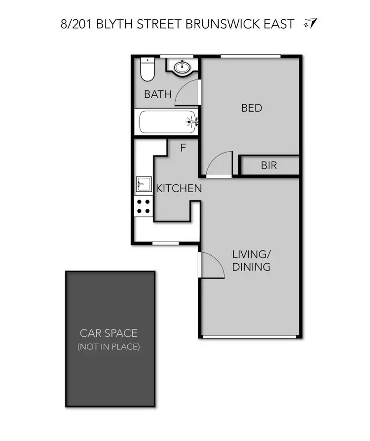 Floorplan of Homely apartment listing, 8/201 Blyth Street, Brunswick East VIC 3057