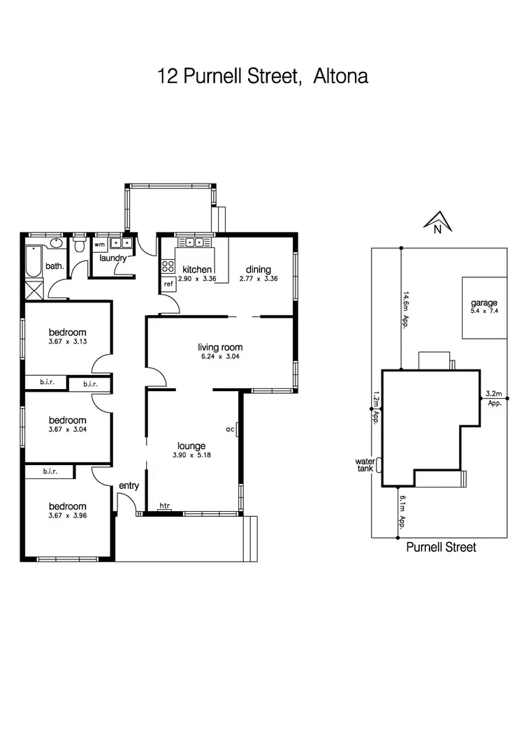Floorplan of Homely house listing, 12 Purnell Street, Altona VIC 3018