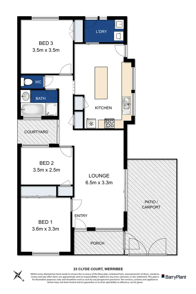 Floorplan of Homely house listing, 23 Clyde Court, Werribee VIC 3030