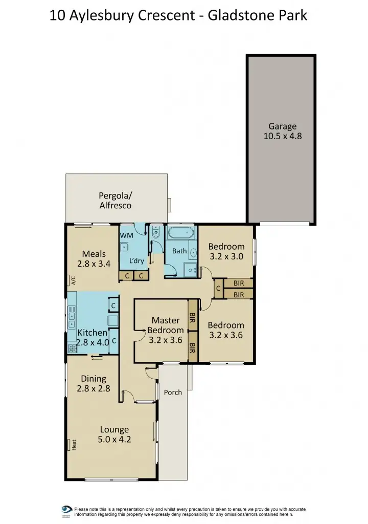 Floorplan of Homely house listing, 10 Aylesbury Crescent, Gladstone Park VIC 3043