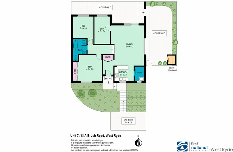 Floorplan of Homely villa listing, 7/64A Brush Road, West Ryde NSW 2114
