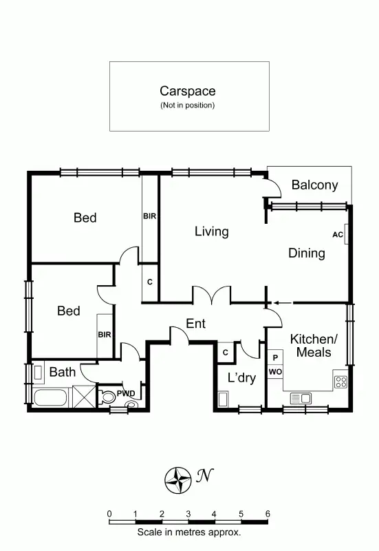 Floorplan of Homely apartment listing, 1/68 Denbigh Road, Armadale VIC 3143