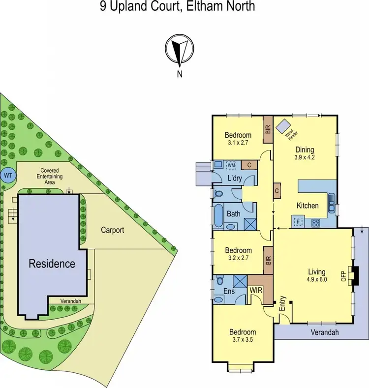 Floorplan of Homely house listing, 9 Upland Court, Eltham North VIC 3095