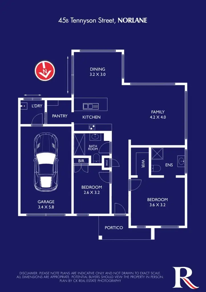 Floorplan of Homely house listing, 45B Tennyson Street, Norlane VIC 3214