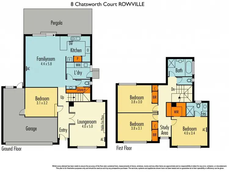 Floorplan of Homely house listing, 8 Chatsworth Court, Rowville VIC 3178