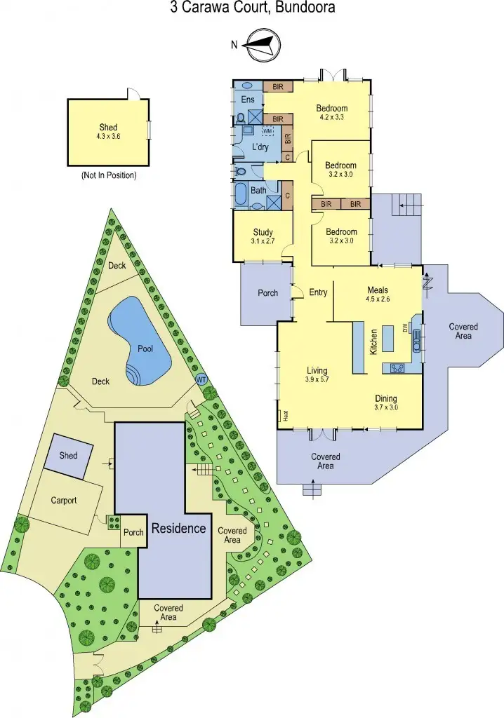 Floorplan of Homely house listing, 3 Carawa Court, Bundoora VIC 3083