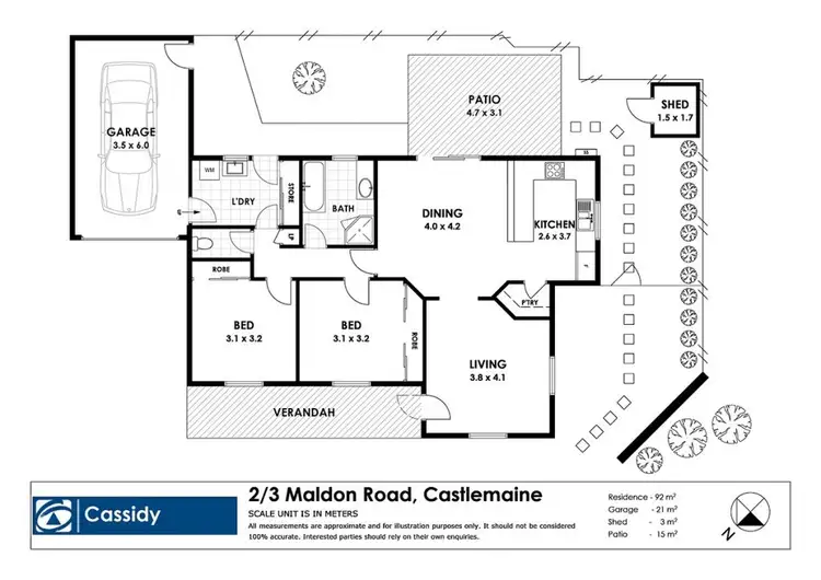 Floorplan of Homely unit listing, 2/3 Maldon Road, Castlemaine VIC 3450