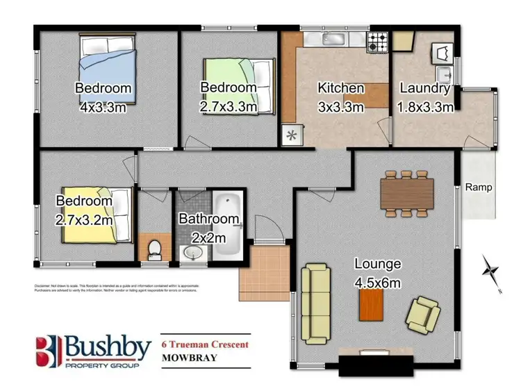 Floorplan of Homely house listing, 6 Trueman Crescent, Mowbray TAS 7248