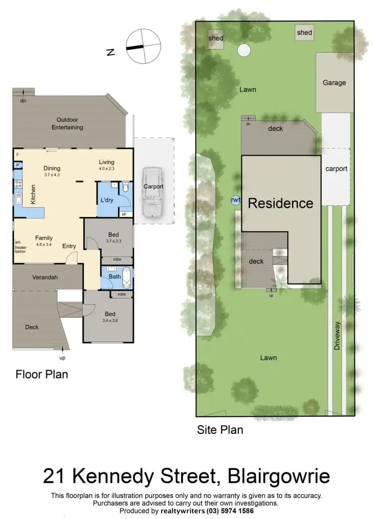 Floorplan of Homely house listing, 21 Kennedy Street, Blairgowrie VIC 3942