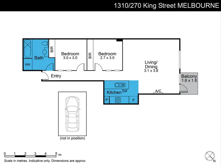 Floorplan of Homely apartment listing, 1310/270 King Street, Melbourne VIC 3000